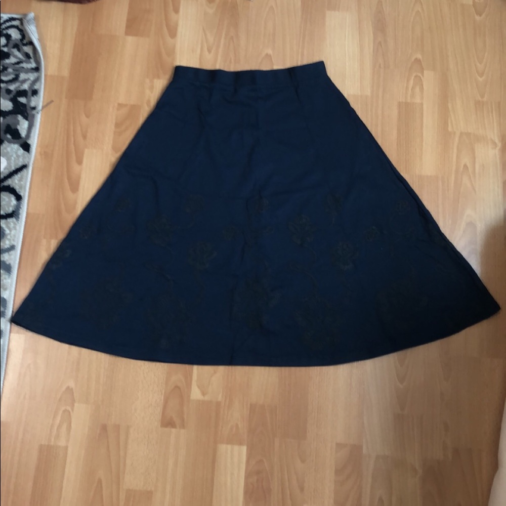 Beautiful embroidered navy blue skirt